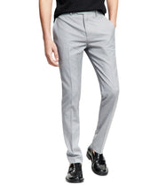 Bar Iii Mens Slim fit Wool Dress Pants 32 / 30 Grey Solid