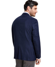 Michael Kors Mens Classic fit Sport Coat Blazer 40 S Navy Blue Houndstooth