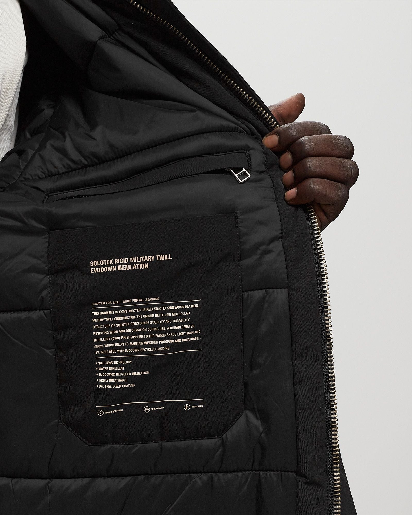 Norse Projects Mens Ryan Military Nylon Insulated Bomber Jacket Small Black