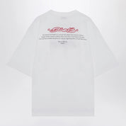 OFF White Mens Cotton T-shirt with Logo Large White