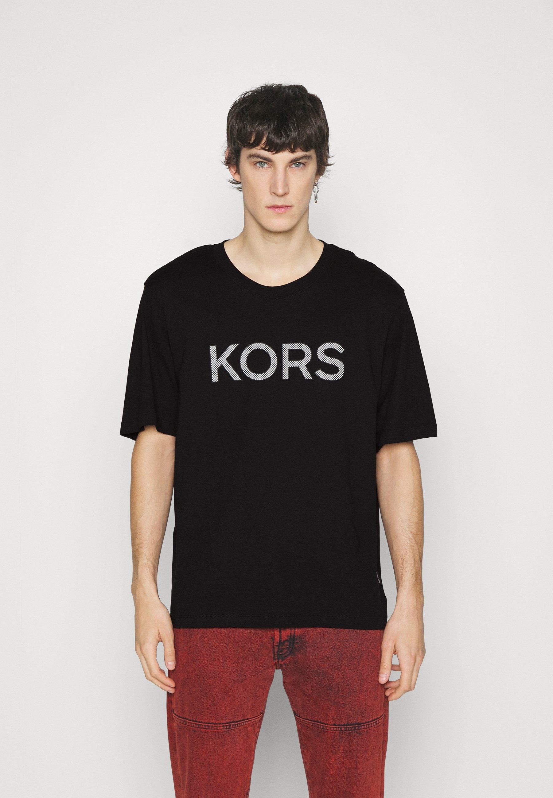 Michael Kors Mens Checker T Shirt Small Black