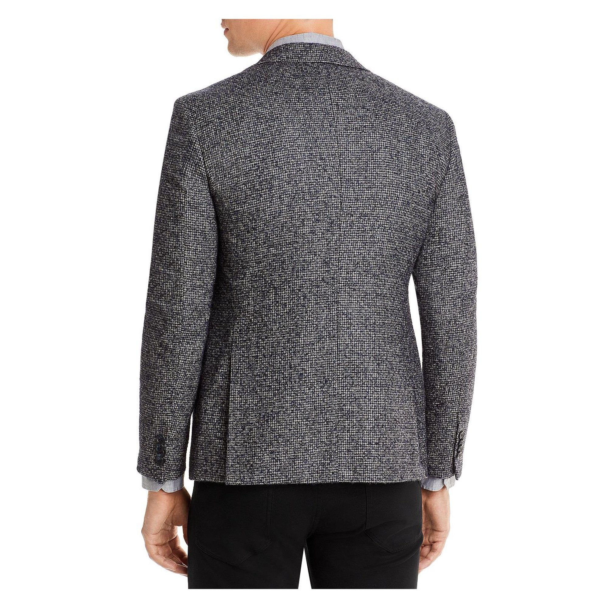 John Varvatos Star Usa Boucle Houndstooth Slim Fit Sport Coat 44R Grey