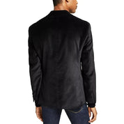 Alfani Mens Velvet Two Button Blazer Black 38 Short