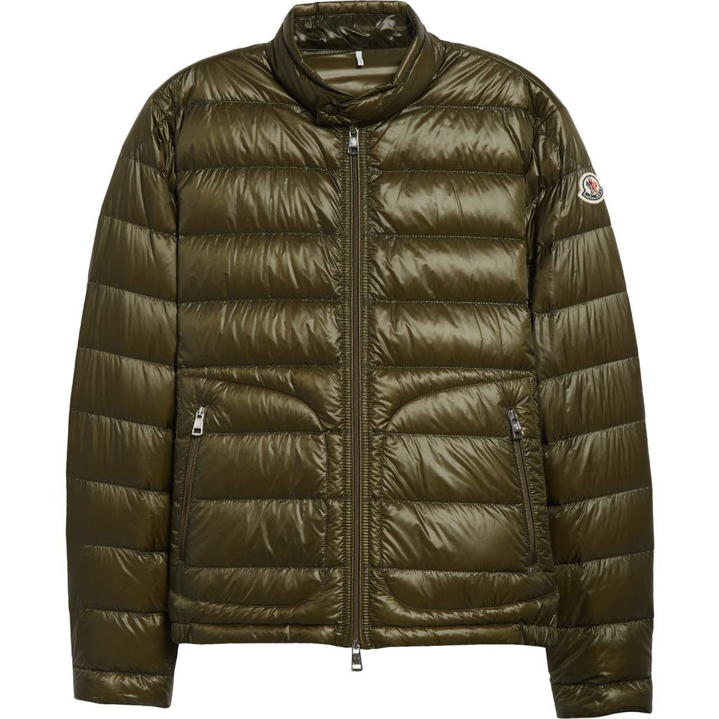 Moncler Mens Acorus Down Jacket Coat Size 4 / Large Olive Green