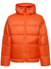 Marmot Men's Guides Quilted Full Zip Hooded Down Jacket in Flame Orange Large