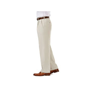 Haggar Mens Classic fit Dress Pants 36 / 34 Beige Solid