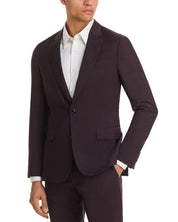 Paul Smith Mens Extra-Slim fit Suit Jacket Blazer 36 R Burgundy Red Solid