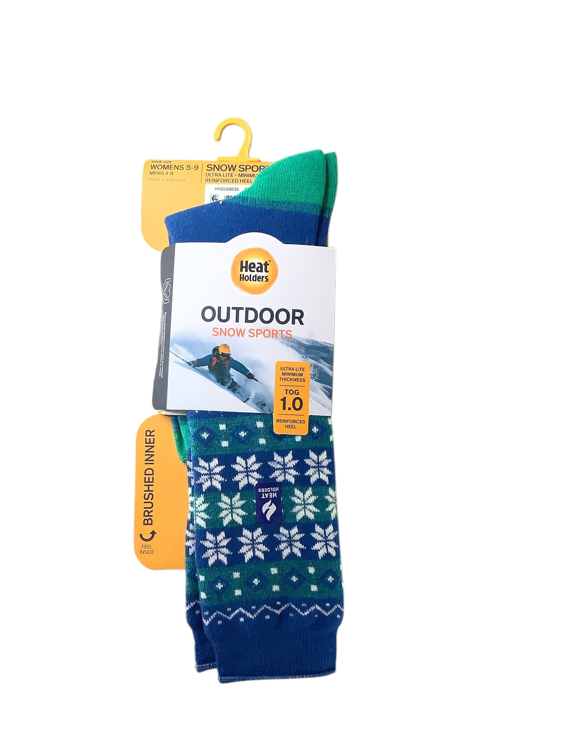 Heat Holders Womens Crew Socks 5-9 Blue Thermal