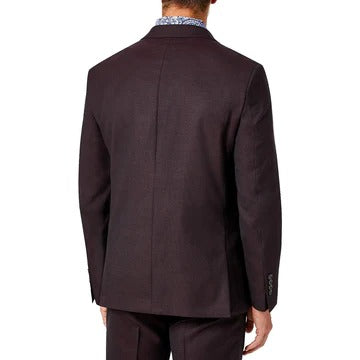 Tallia Mens Classic-Fit Wool Suit Jacket Wine 38R