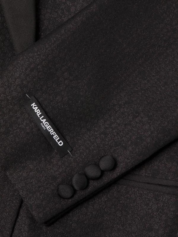 Karl Lagerfeld Mens Modern fit Double Breasted Tuxedo Suit 44 R / 37 W Black