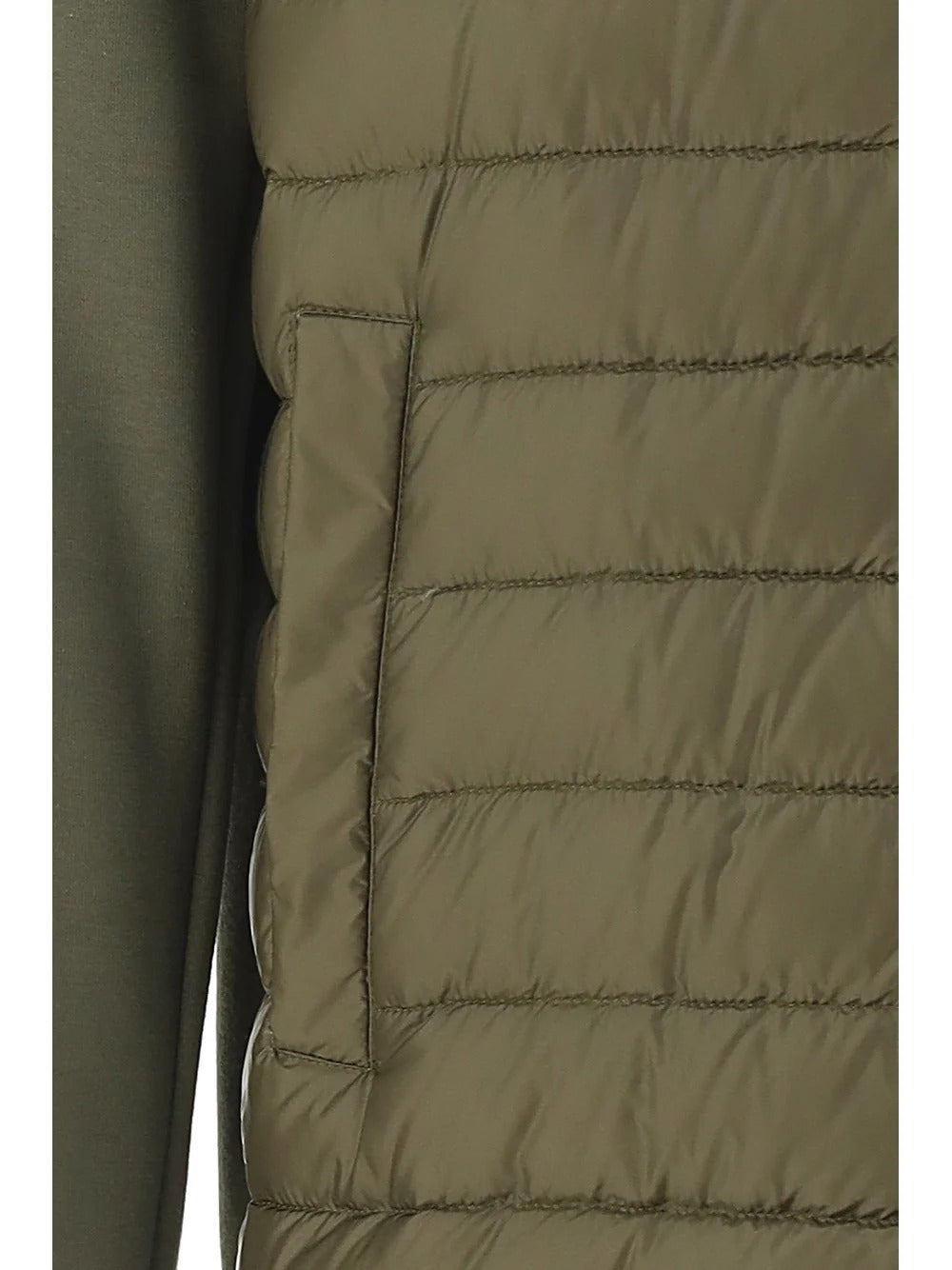 Herno Mens Ultralight Mixed Media Puffer Down Jacket EU 48 US 38 Military Green