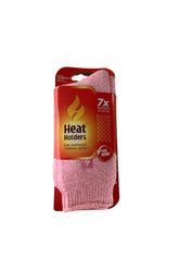 Heat Holders Womens Crew Socks 5-9 Pink Thermal