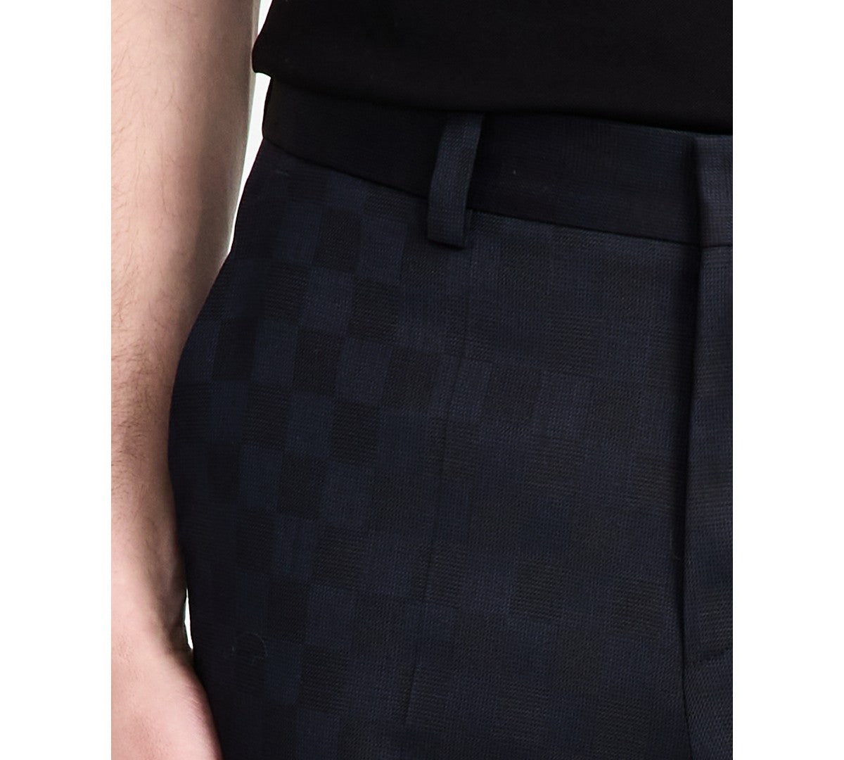 Hugo Boss Mens Modern fit Dress Pants 32 / 32 Navy Blue Check