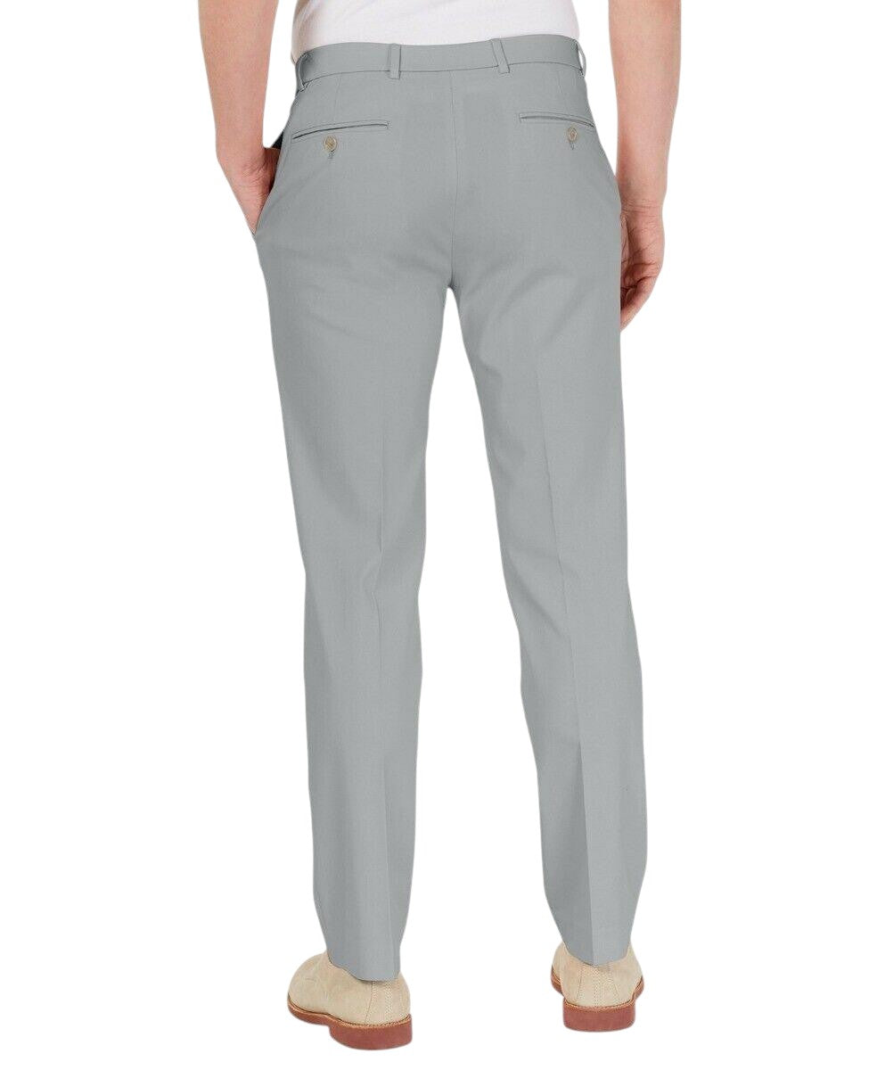 Tommy Hilfiger Mens Modern fit Dress Pants 50 / 30 Grey Solid Stretch