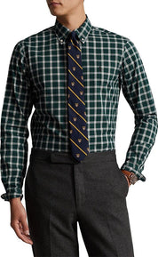 Polo Ralph Lauren Men's Classic Fit Plaid Twill Shirt Green Blue XL