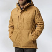 Fjallraven Mens Skogs Padded Jacket Coat Hooded Buckwheat Brown XXL