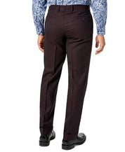 Tallia Mens Classic-Fit Wool Suit Pants Burgundy 36 x 32