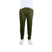 Galaxy by Harvic Men's Basic Stretch Twill Jogger Pants Olive Green Small