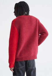 Calvin Klein Men's Crewneck Sweater XL Red Wool