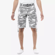 X RAY Men's Bermuda 12.5 Inch Cargo Shorts White Grey 36