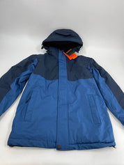 Hawke & Co. Outfitter Men's Colorblocked Blue Parka Coat Large Blue