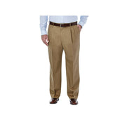 Haggar Mens Classic fit Dress Pants 46 / 32 Beige Solid