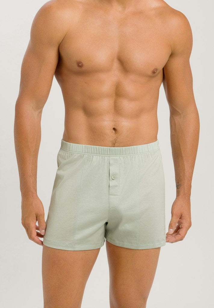 Hanro Mens Regular fit Boxer Shorts Underwear Large Green Solid