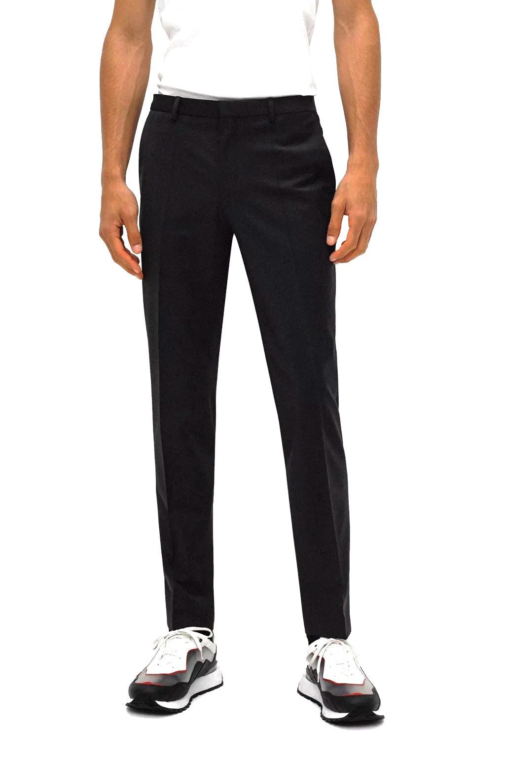 Hugo Boss Mens Extra-Slim fit Dress Pants 36 / 32 Black Solid Stretch Bristol Apparel Co Hugo Boss Mens Extra-Slim fit Dress Pants 36 / 32 Black Solid Stretch Bristol Apparel Co