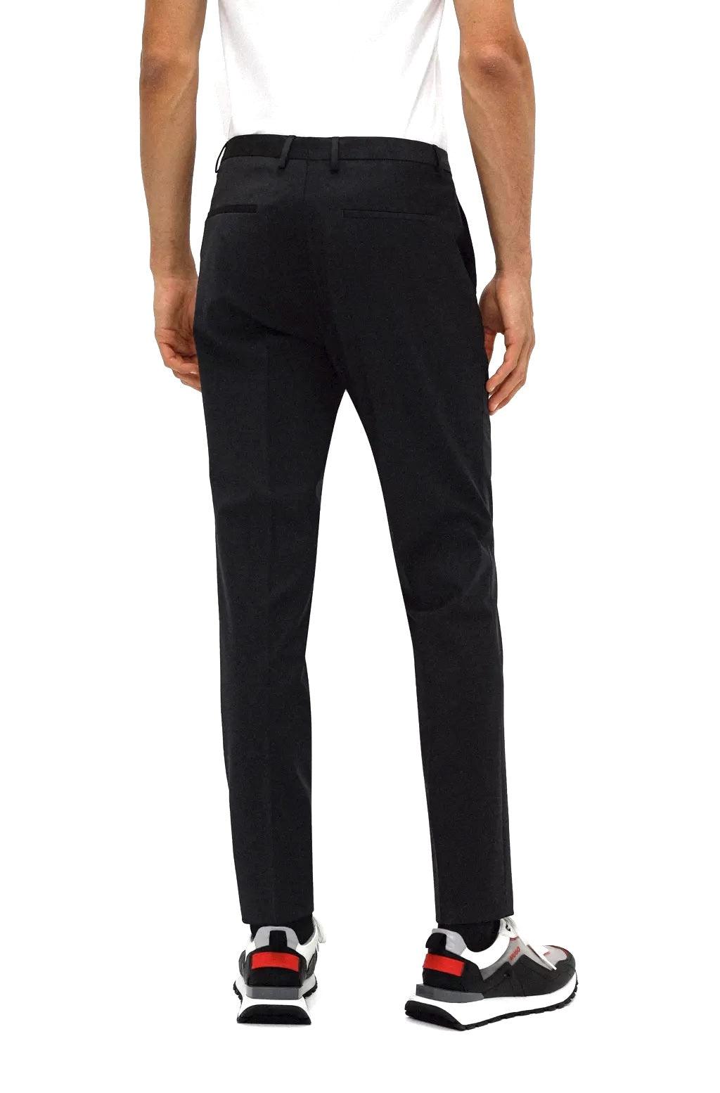Hugo Mens Extra-Slim fit Dress Pants 32 / 32 Black Solid Stretch