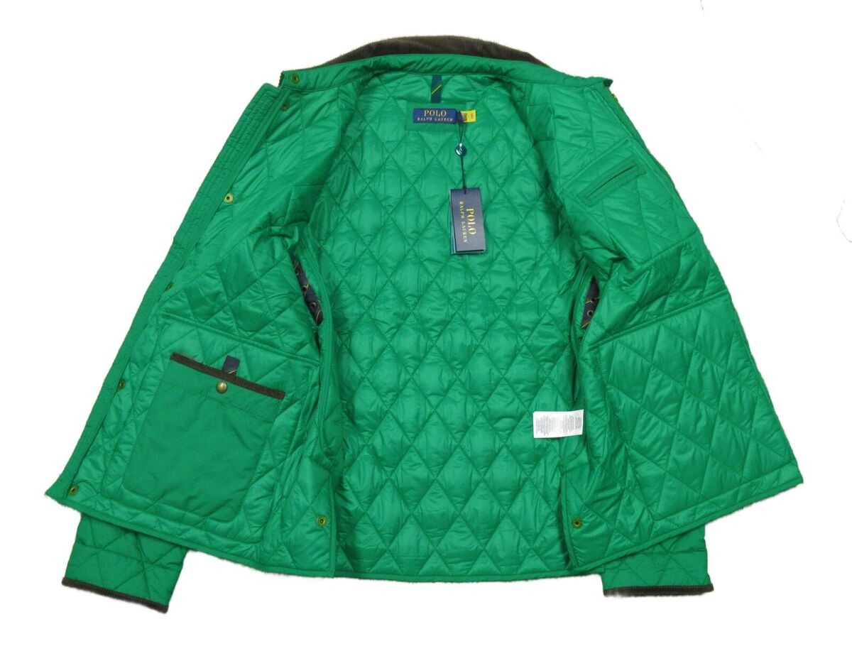 Polo Ralph Lauren Men's Water-Repellent Quilted Coat Athletic Green 2XL