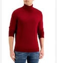 Club Room Mens Merino Wool Turtleneck Sweater Red Medium