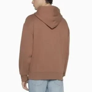 Calvin Klein Men's Relaxed Fit Logo-Print Hoodie Aztec Brown XL