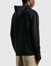 Maison Kitsune Mens Gray Fox Head Patch Hoodie Sweatshirt Medium Black