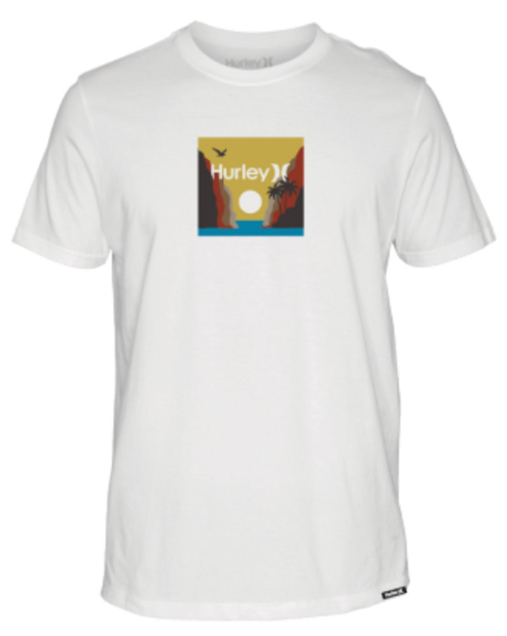 Hurley Mens Everyday Washed Lagoon Short Sleeve T Shirt White XL