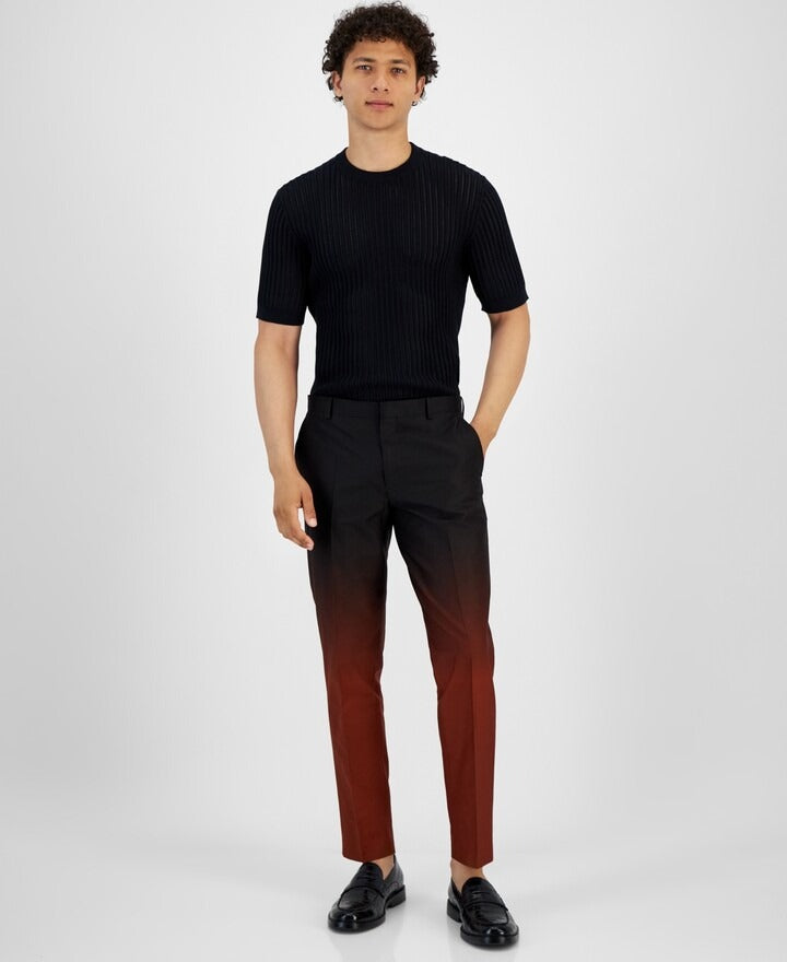 I.N.C. International Concepts Men's Slim-Fit Horizon Ombré Pants 34 x 30 Black