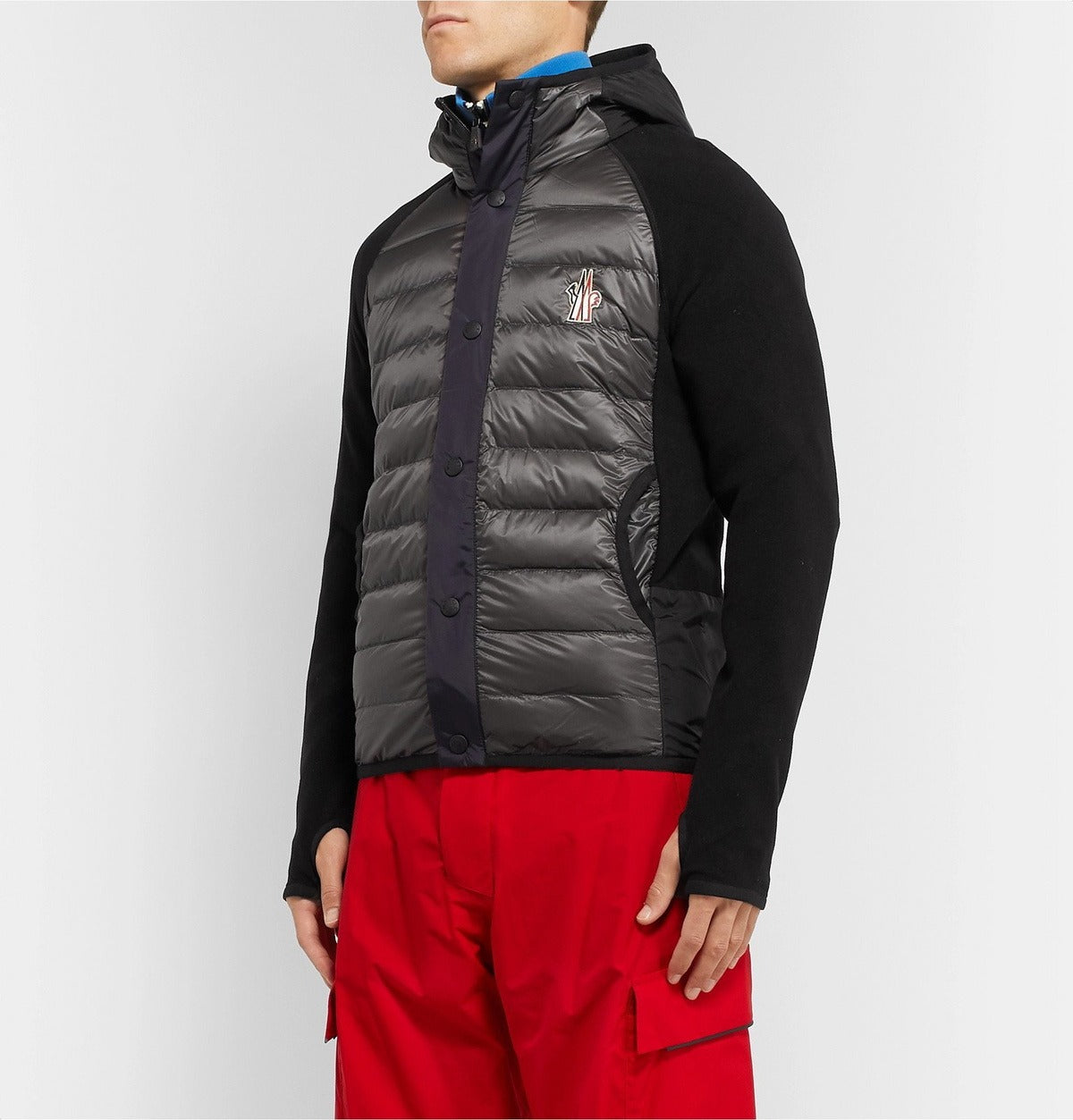 Moncler Grenoble Quilted Panelled Stretch Tech-Jersey Hooded Down Jacket Small