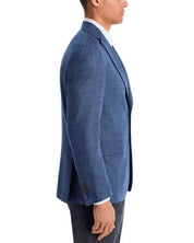 Jack Victor Mens Regular fit Textured Sport Coat Blazer 48 R Blue Solid