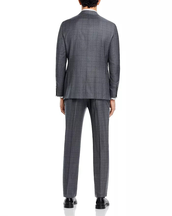 Hart Schaffner Marx Mens Regular fit Suit Jacket Blazer 44 S Grey Plaid Stretch