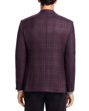 John Varvatos Star Usa Mens Slim fit Sport Coat Blazer 42 R Purple Plaid Stretch