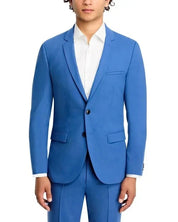 Hugo Boss Mens Extra-Slim fit Suit Jacket Blazer 44 R Blue Solid Stretch