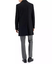 Hugo Boss Mens Slim fit Migor Overcoat Coat 42 R Black Wool Cashmere Blend