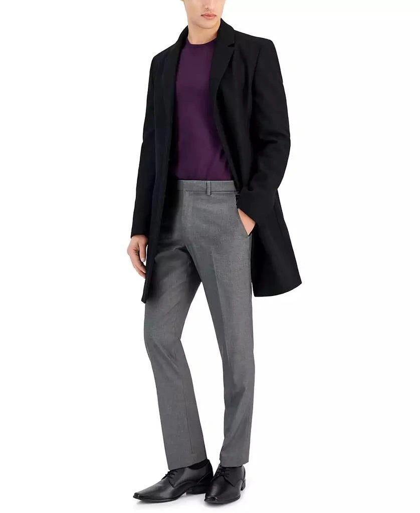 Hugo Boss Mens Slim fit Migor Overcoat Coat 42 R Black Wool Cashmere Blend