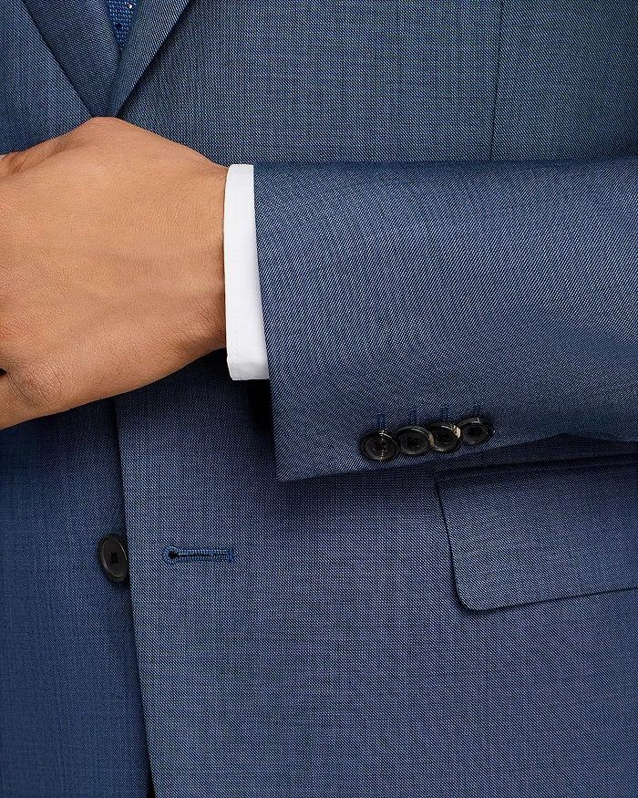 Paul Smith Mens Extra Slim fit Soho Suit Jacket Blazer 38 S Blue Solid Stretch
