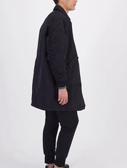 Hugo Boss Mens Modern-Fit Puffer Overcoat Coat Large Black