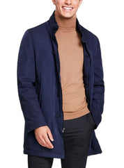 Calvin Klein Men's Slim-Fit Water-Resistant Overcoat Coat 44R Navy