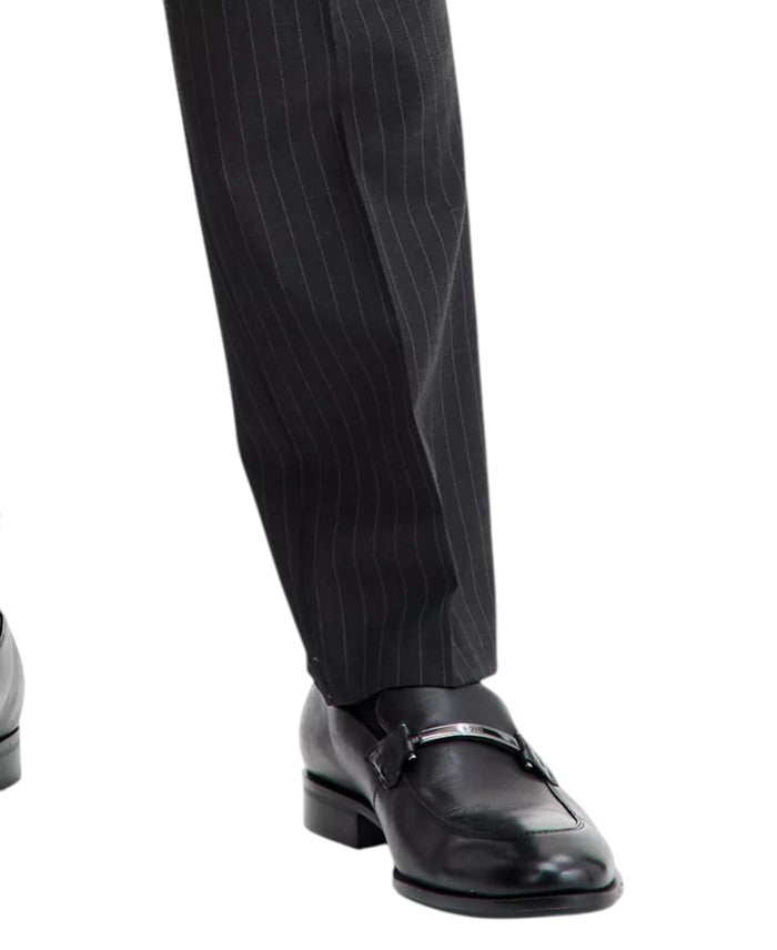 Hugo Boss Mens Modern fit Wool Dress Pants 30 / 32 Charcoal Grey Striped Stretch