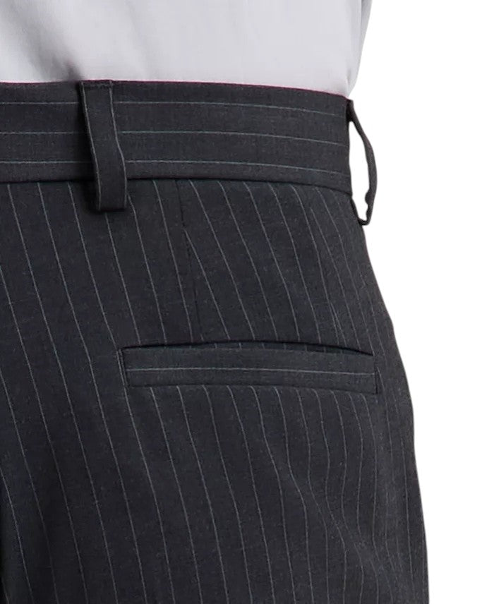 Hugo Boss Mens Modern fit Wool Dress Pants 30 / 32 Charcoal Grey Striped Stretch