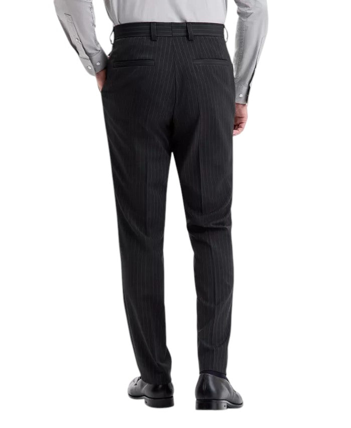 Hugo Boss Mens Modern fit Wool Dress Pants 30 / 32 Charcoal Grey Striped Stretch
