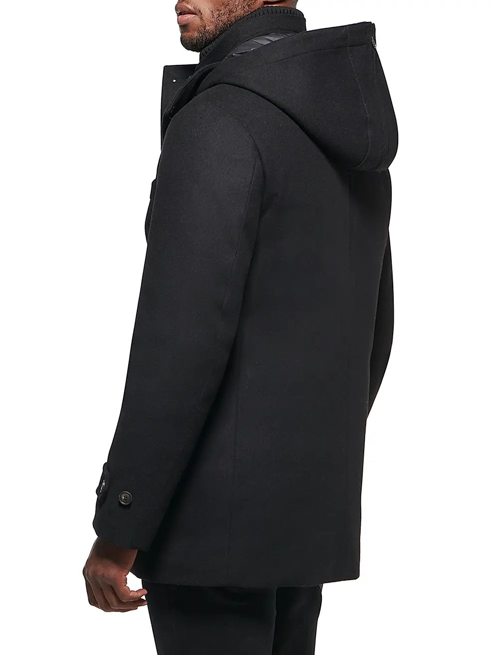 Norwegian Wool Mens City Active Wool-Blend Down Parka Coat Small Black