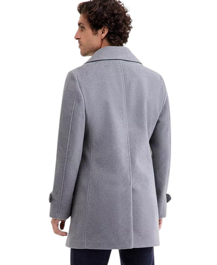 Tommy Hilfiger Mens Classic fit Peacoat Coat 36 S Light Grey Solid